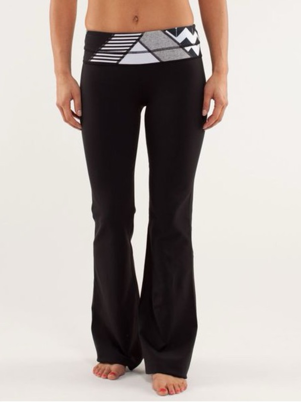 Lululemon Pants Womens 8 Black Groove Flare Yoga Activewear reversible